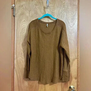 Mudd Long Sleeve Waffle Knit Burnt Orange Size XL EUC